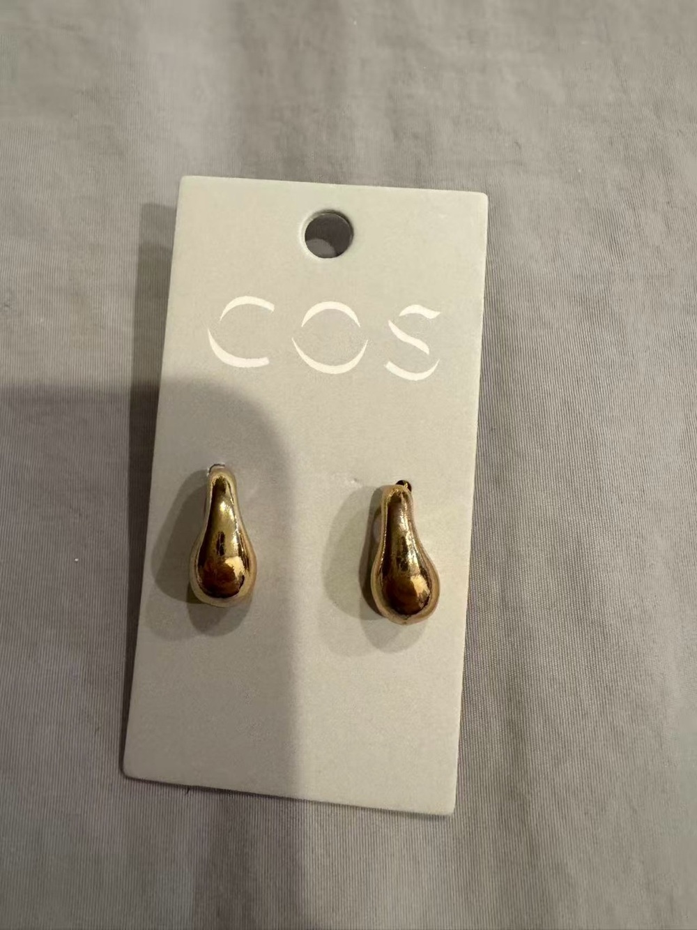 COS Gold Teardrop Earrings